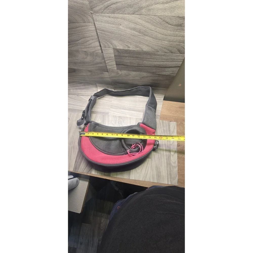 Popcorn Hands Free Pet Carrier Shoulder Sling Bag Travel Comfort Pink Small